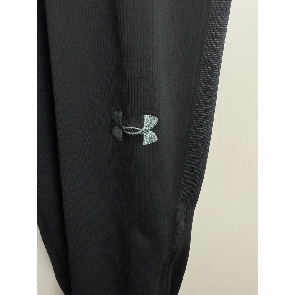 Under Armour Pants Women's M Tapered‎ Athletic Track Joggers Zip Ankles Black
